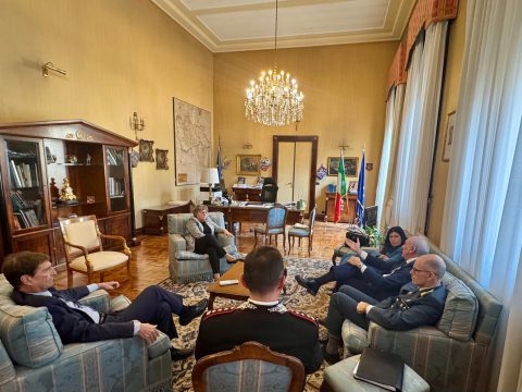 Incontro istituzionale a Palazzo Malaspina tra il Prefetto De Carlini e la Presidente della Commissione Antimafia Colosimo